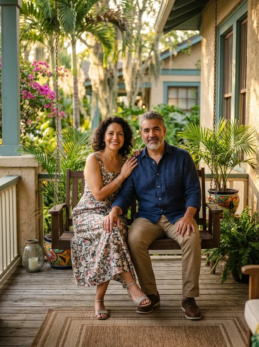 Couple with peace of mind from whole life insurance coverage
